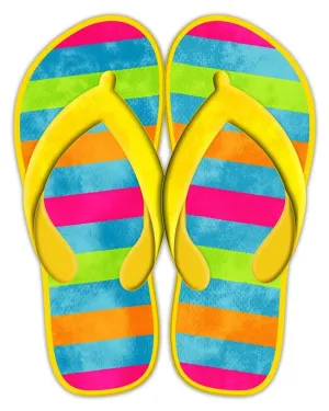 12.75" Summer Stripe Flip Flops