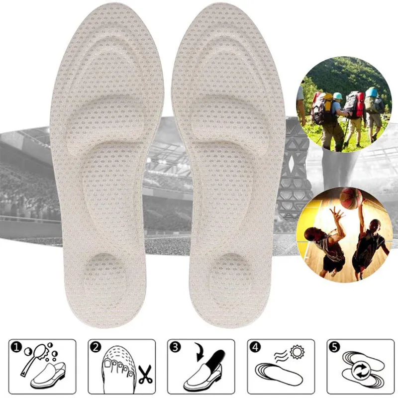 2pair Shoe Insole Foam Cotton Arch Support Orthotic Insoles For Men