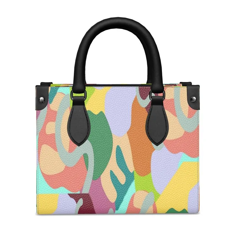 Abstract Wild Luxury Leather Mini Bonchurch Shopper Tote Bag