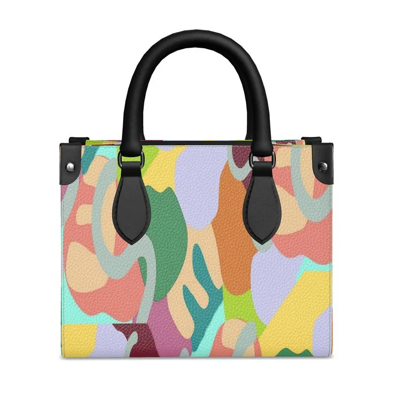 Abstract Wild Luxury Leather Mini Bonchurch Shopper Tote Bag