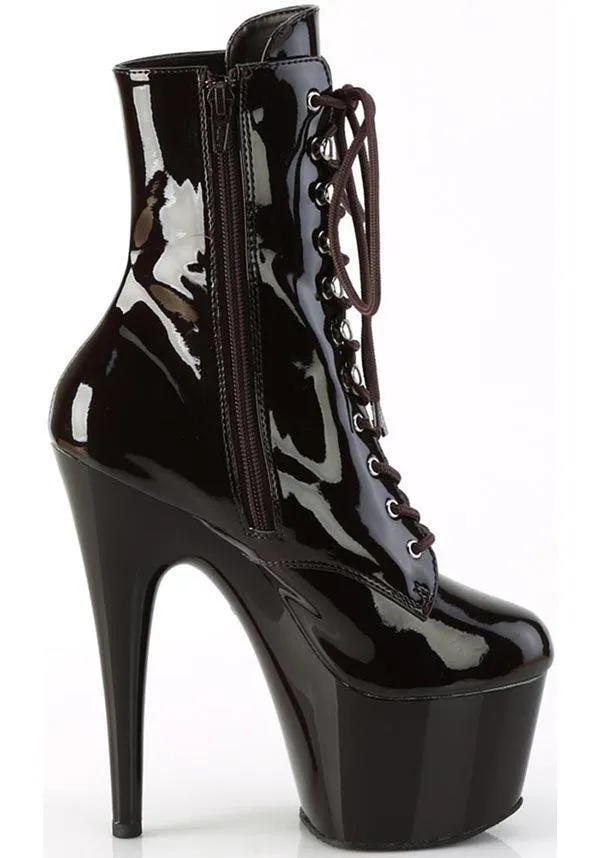 ADORE-1020 [Coffee Patent] | PLATFORM BOOTS [PREORDER]