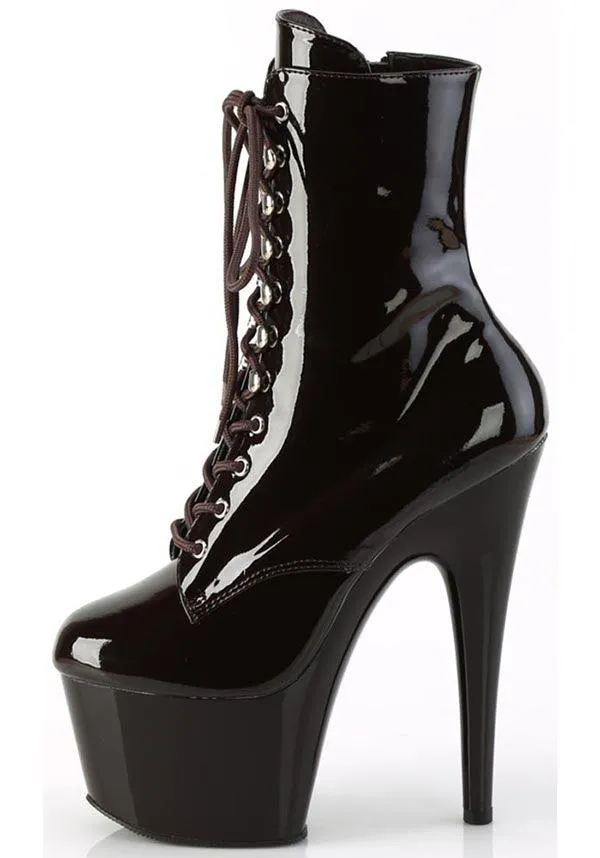 ADORE-1020 [Coffee Patent] | PLATFORM BOOTS [PREORDER]