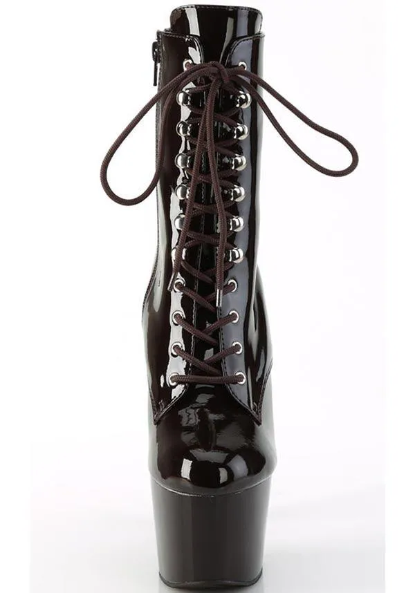 ADORE-1020 [Coffee Patent] | PLATFORM BOOTS [PREORDER]