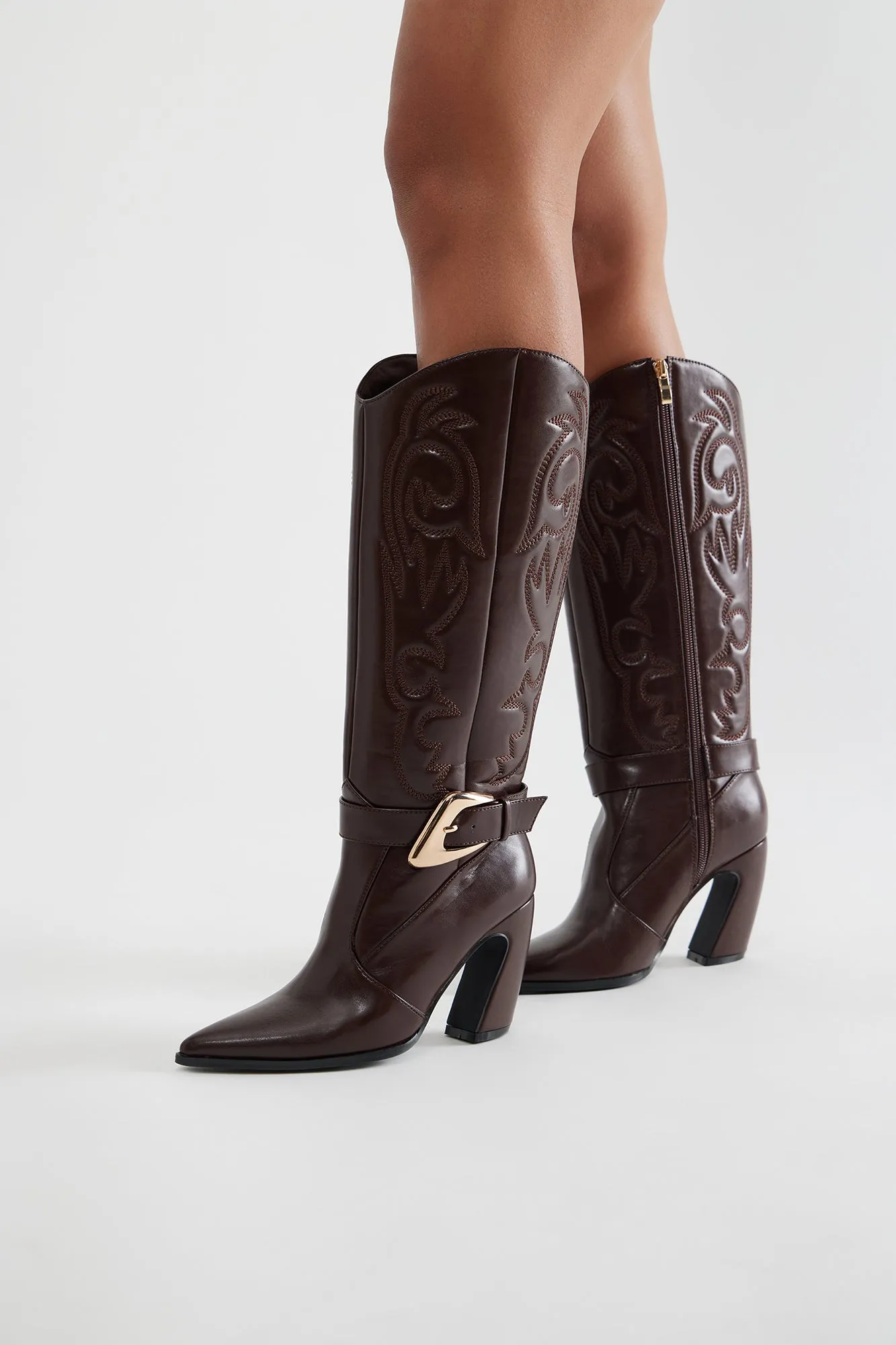 Andy Cowboy Boots - Brown