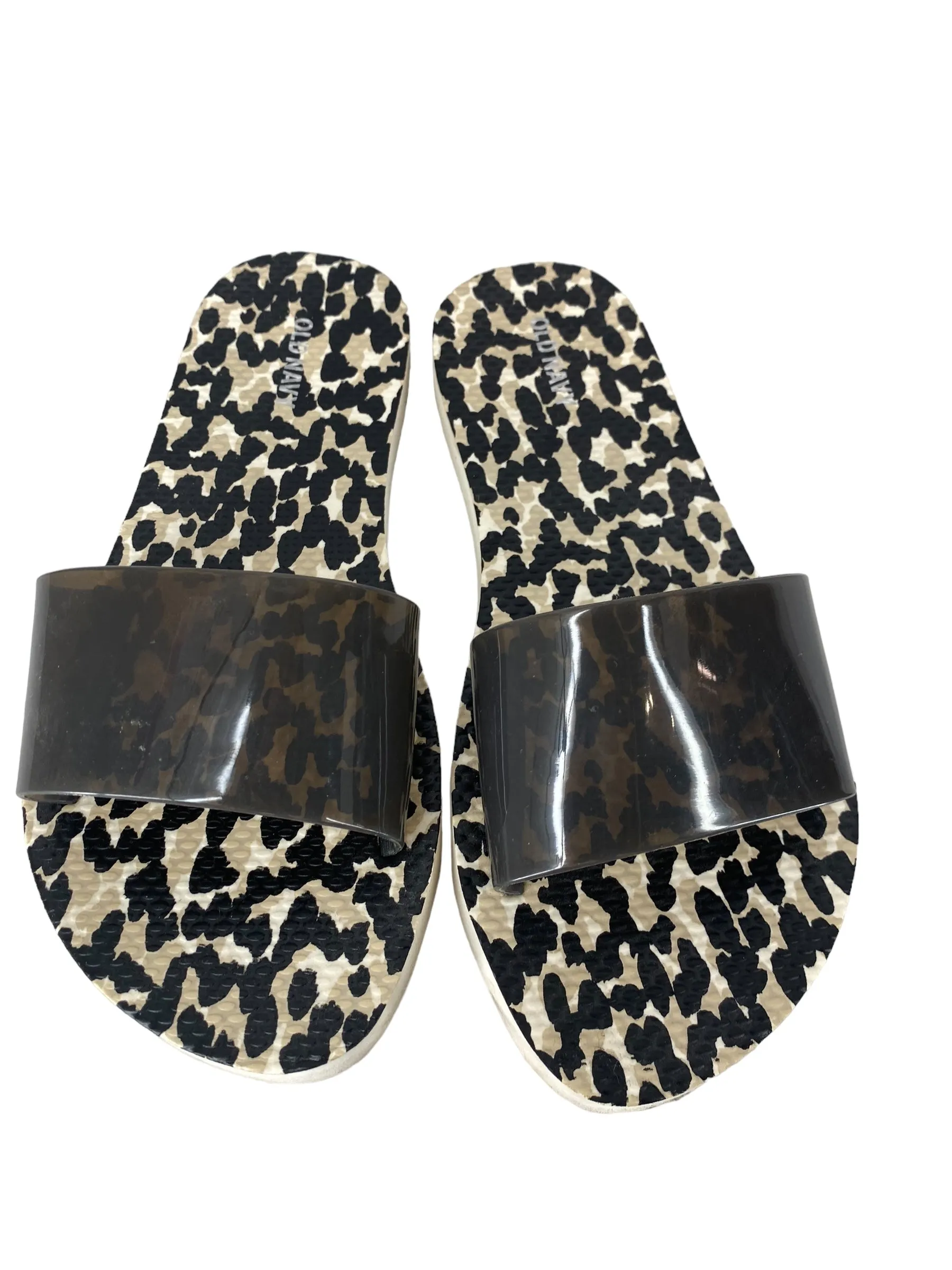 Animal Print Sandals Flip Flops Old Navy, Size 7