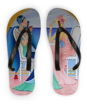 Art Deco Cruising Women Flip Flops