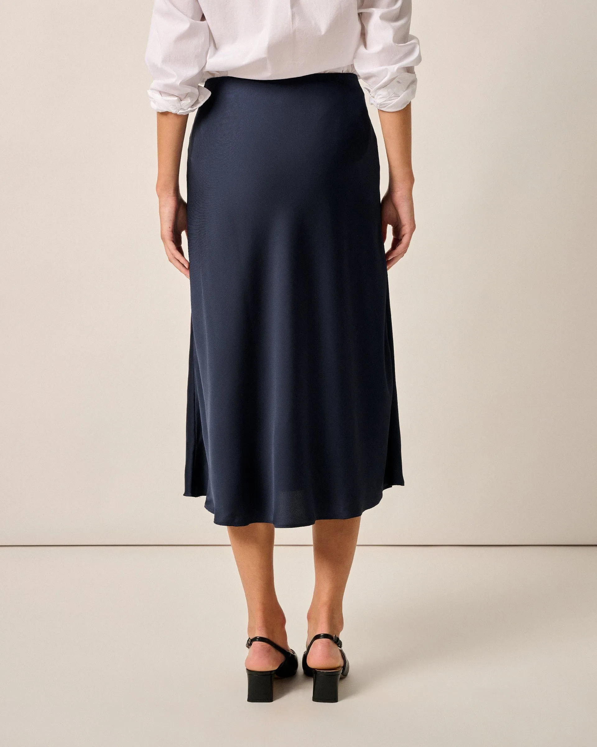 Audrey Charmeuse Slip Skirt