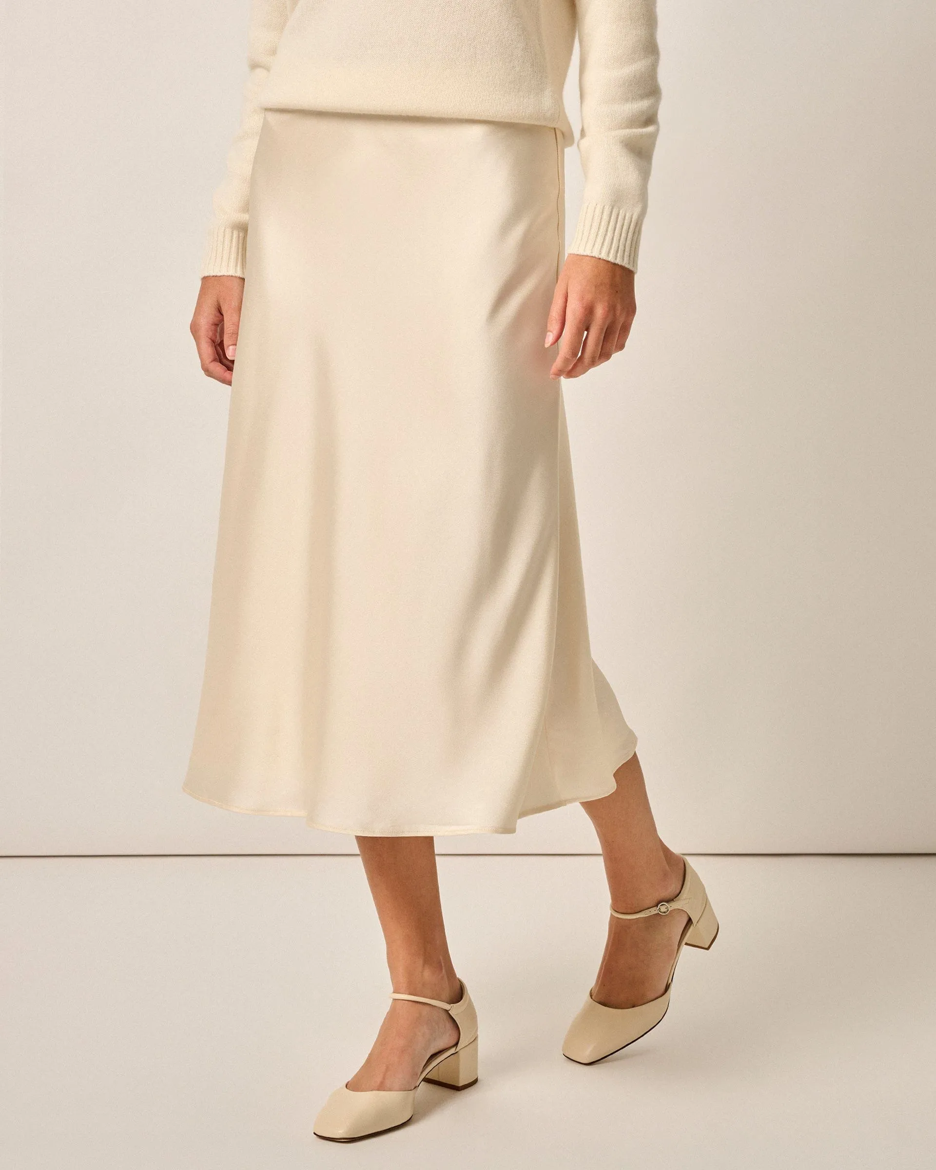 Audrey Charmeuse Slip Skirt