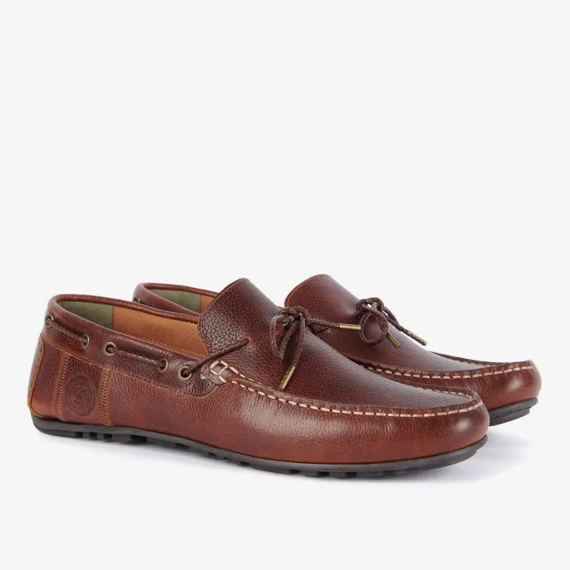 Barbour Jenson Leather Mens Driving Shoe - Cognac