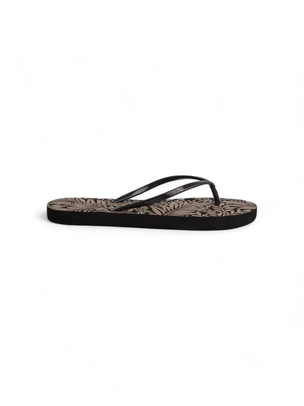 Black & Gold Flat Flip Flop