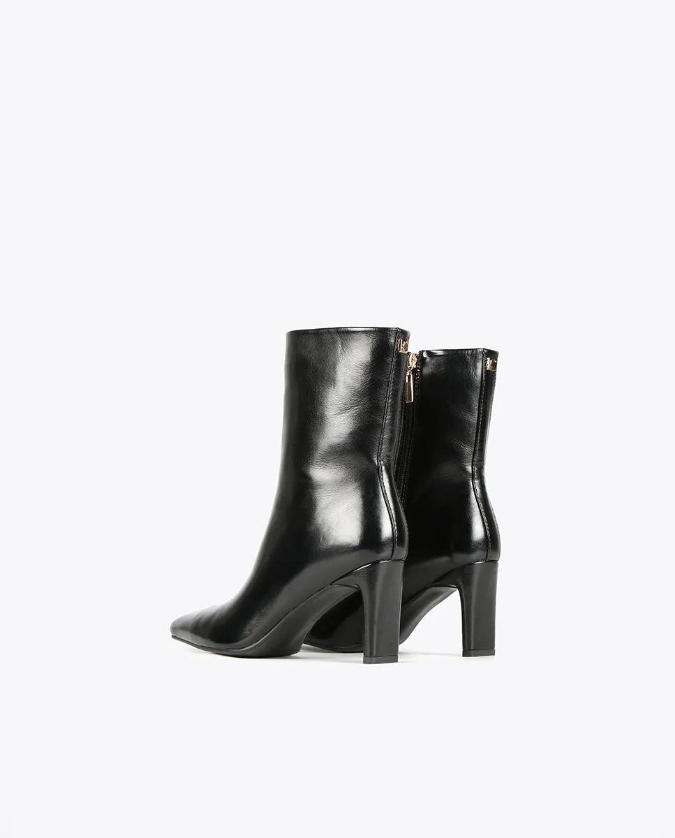 Black heeled ankle boots