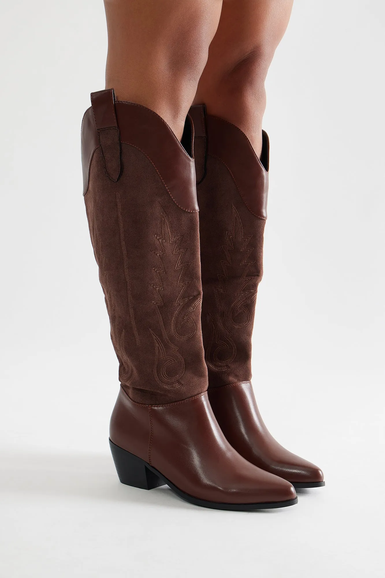 Blythe Cowboy Boots - Brown