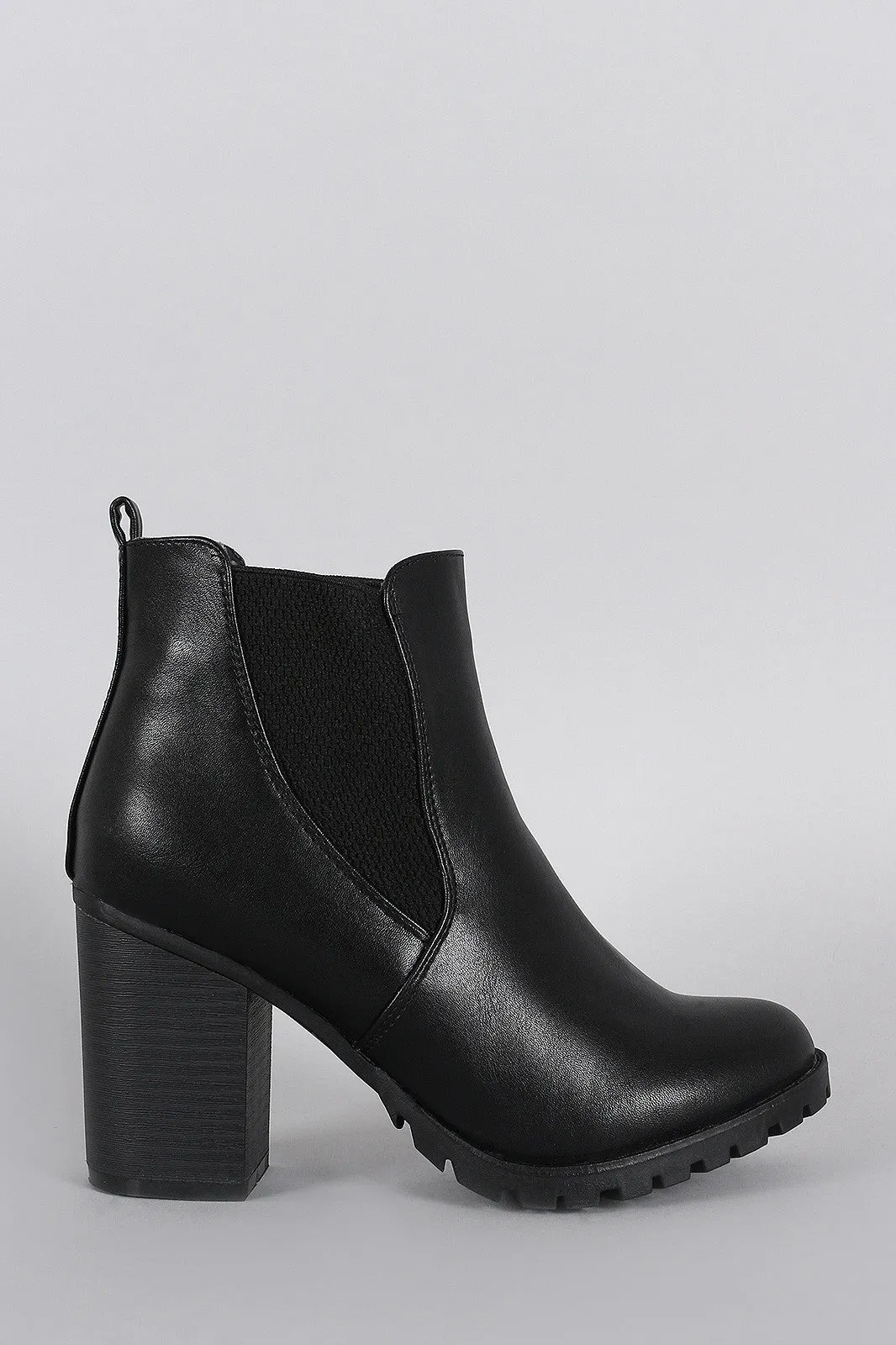 Breckelle Cowgirl Chunky Stacked Heeled Ankle Boots