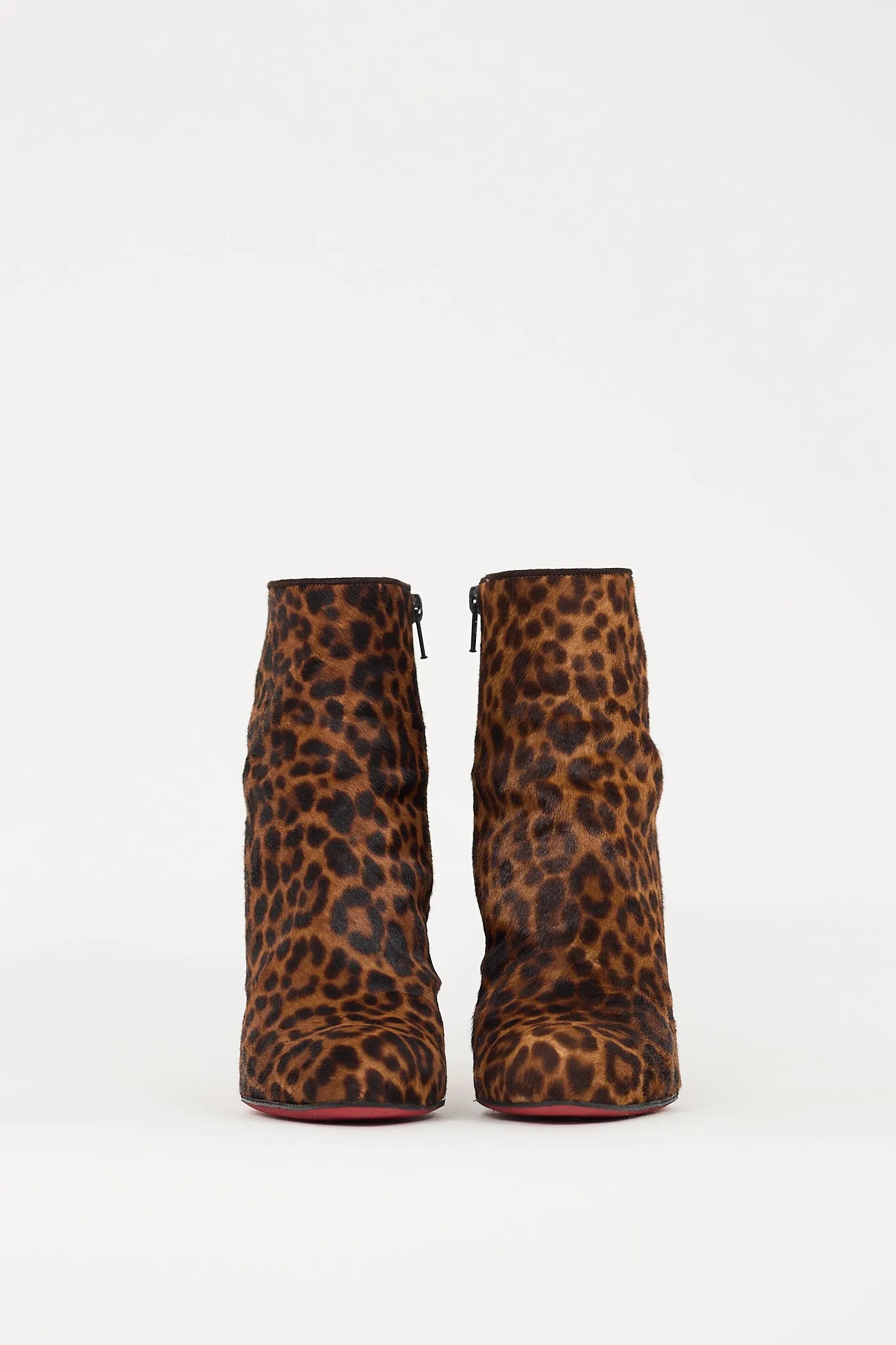 Brown & Black Hair Printed Heeled Boot