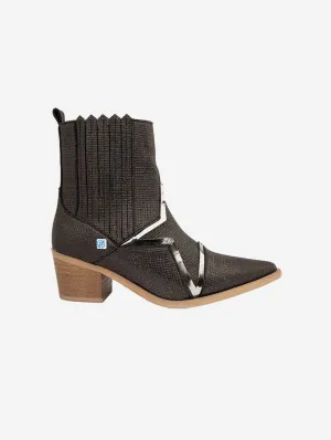 Bruma Cowboy Vegan Ankle Boots | Black