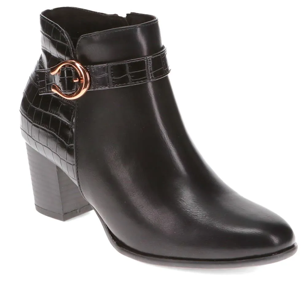 Buckled Block-Heeled Ankle Boots - BELTREN40003 / 326 058