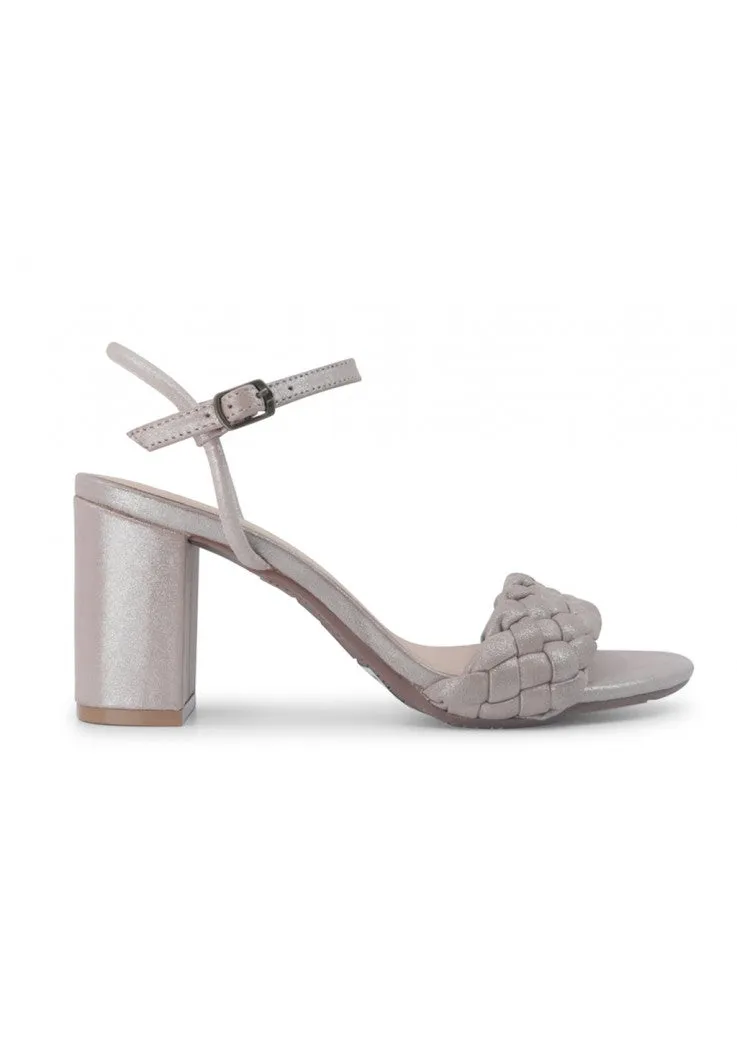 Chocolat Blu Chaya Champagne Shimmer Heeled Sandal