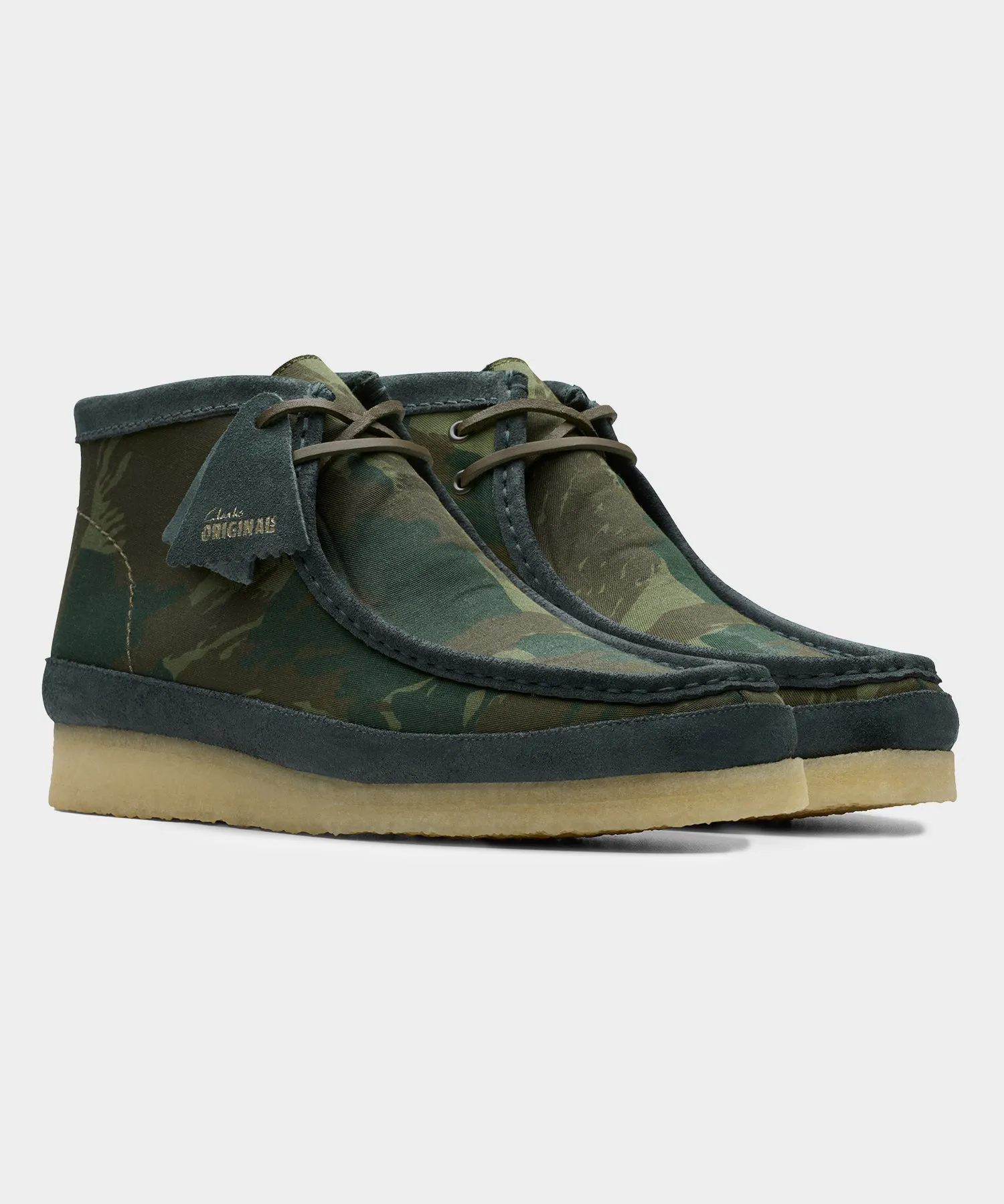 Clarks Wallabee Harajuku in Green Camo