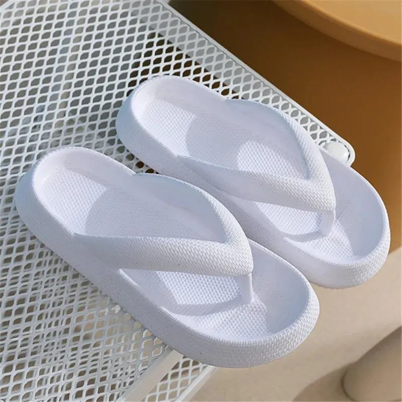 Cloud Comfort Women's Stylish Platform Flip Flops: Trendy Summer Sandals