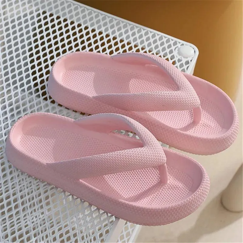 Cloud Comfort Women's Stylish Platform Flip Flops: Trendy Summer Sandals