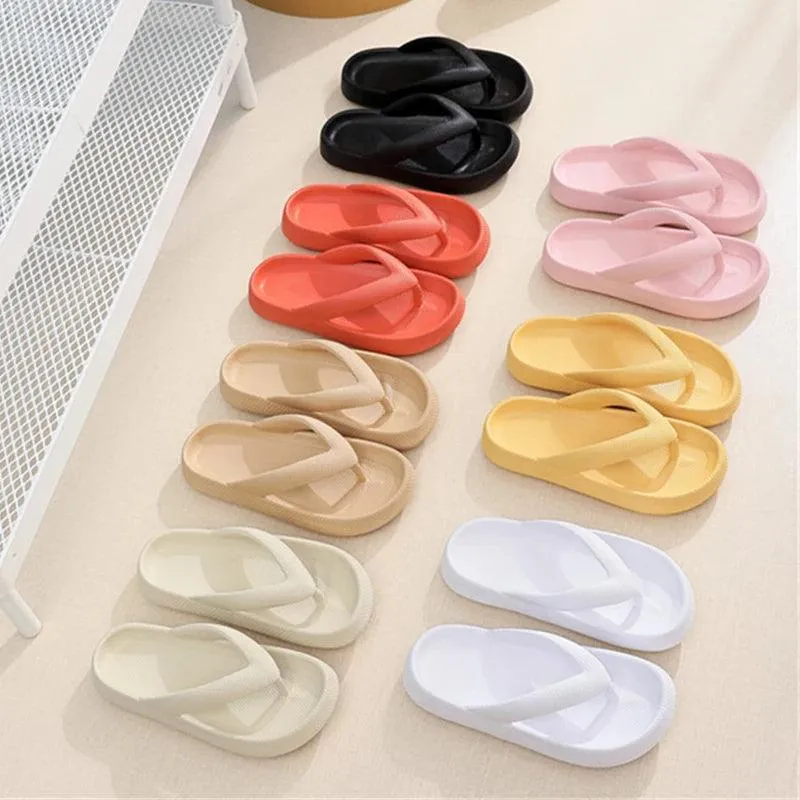 Cloud Comfort Women's Stylish Platform Flip Flops: Trendy Summer Sandals