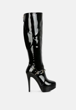 Daphne Stiletto Heeled Mid Calf Boots