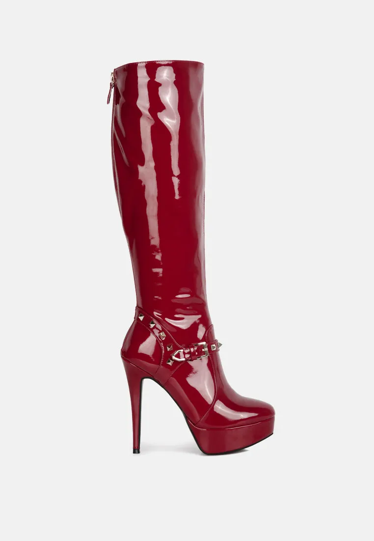 Daphne Stiletto Heeled Mid Calf Boots