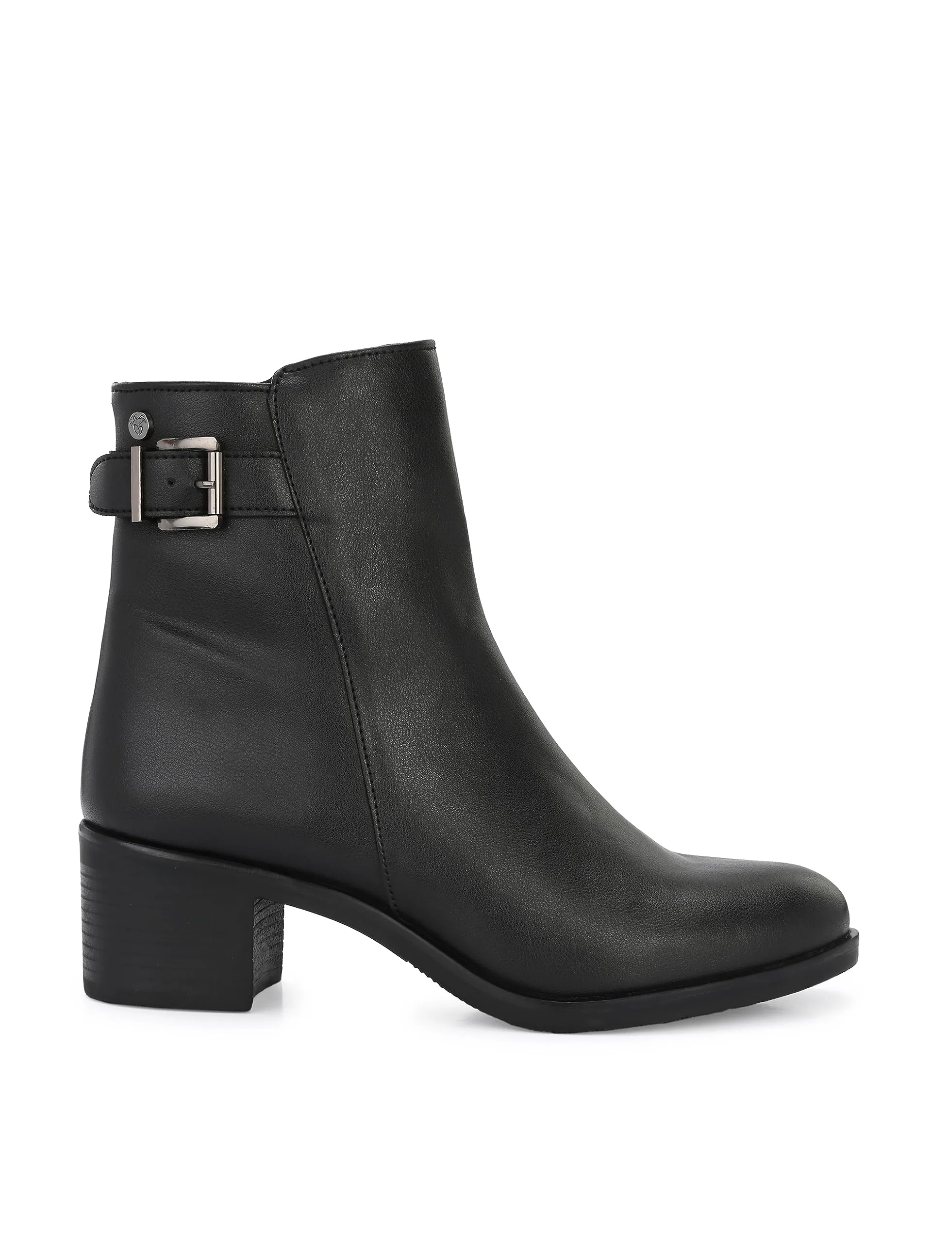 Delize Black Women Chelsea Heeled Boots 63728-37