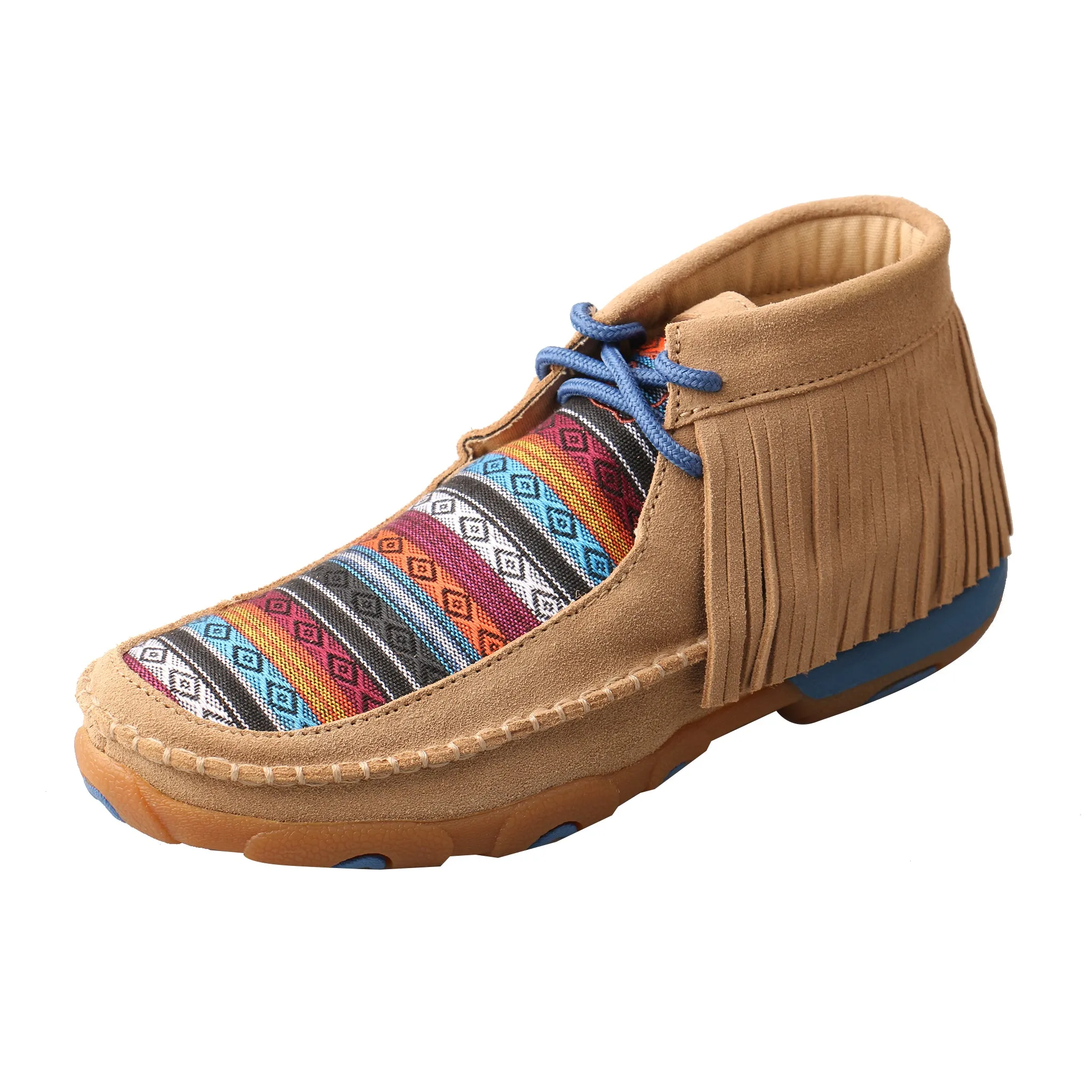 Driving Moccasin - Serape Fringe / Sand Suede