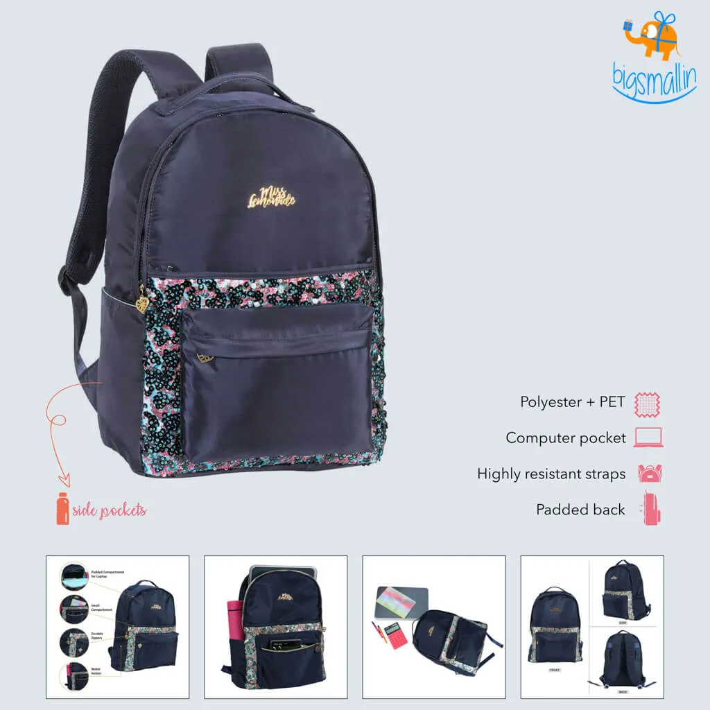 Duo Sequins Navy Backpack