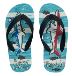 Earth Nymph "Here Comes Trouble" Boys Flip Flops