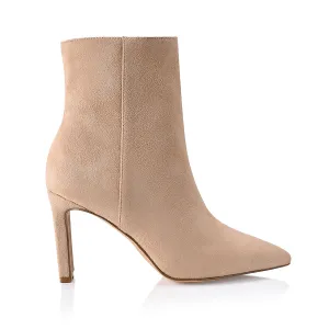 Effigy Heeled Ankle Boots - Cashew Micro