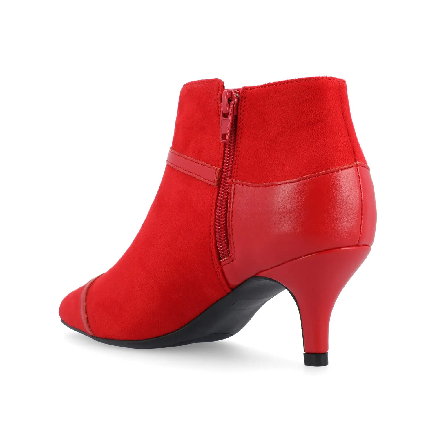 EMBRIE HEELED BOOTIE IN FAUX SUEDE