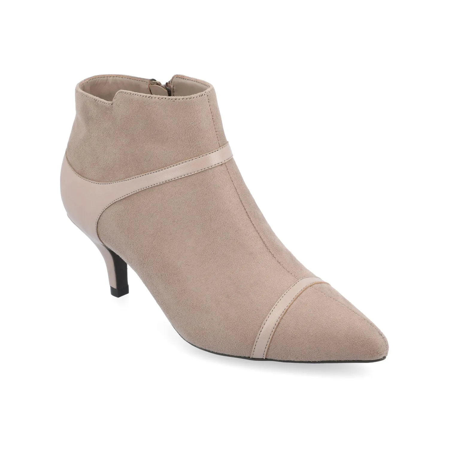 EMBRIE HEELED BOOTIE IN FAUX SUEDE