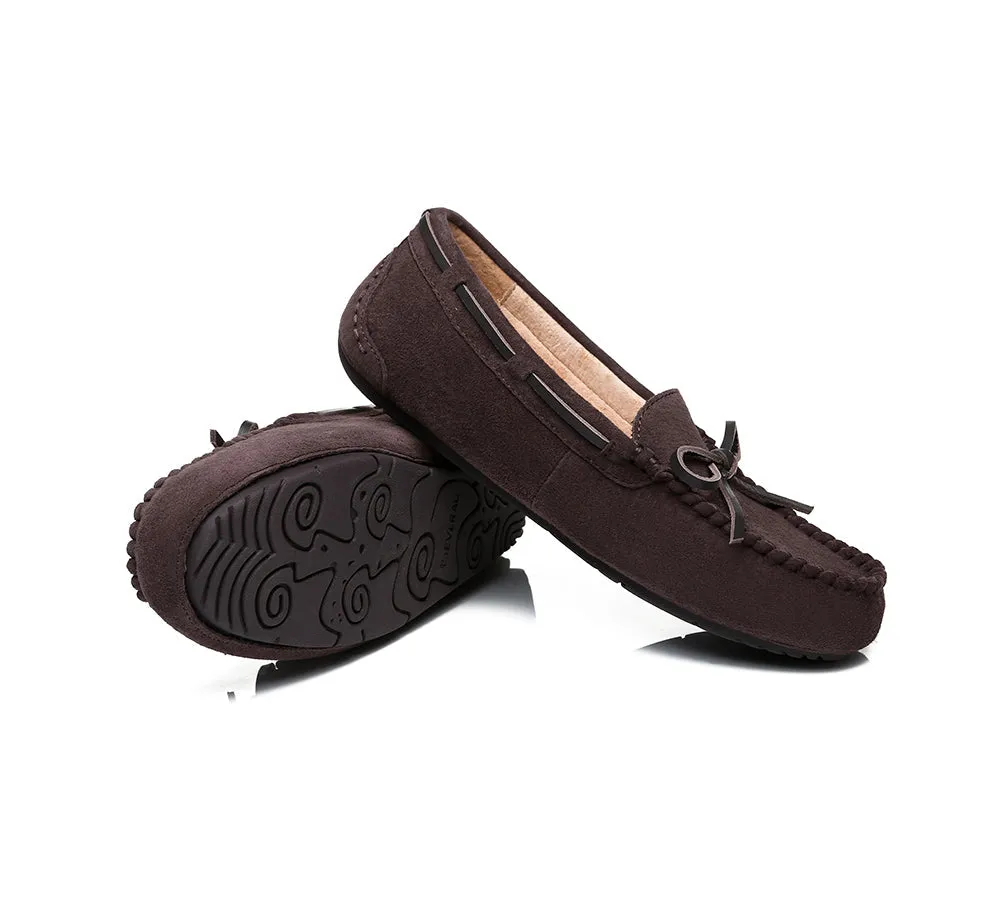 EVERAU® Women Leather Bow Casual Summer Moccasins