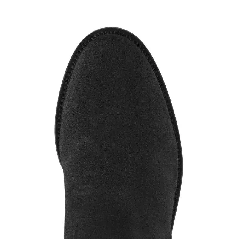 Fairfax & Favor Heeled Regina Ladies Suede Boot - Black