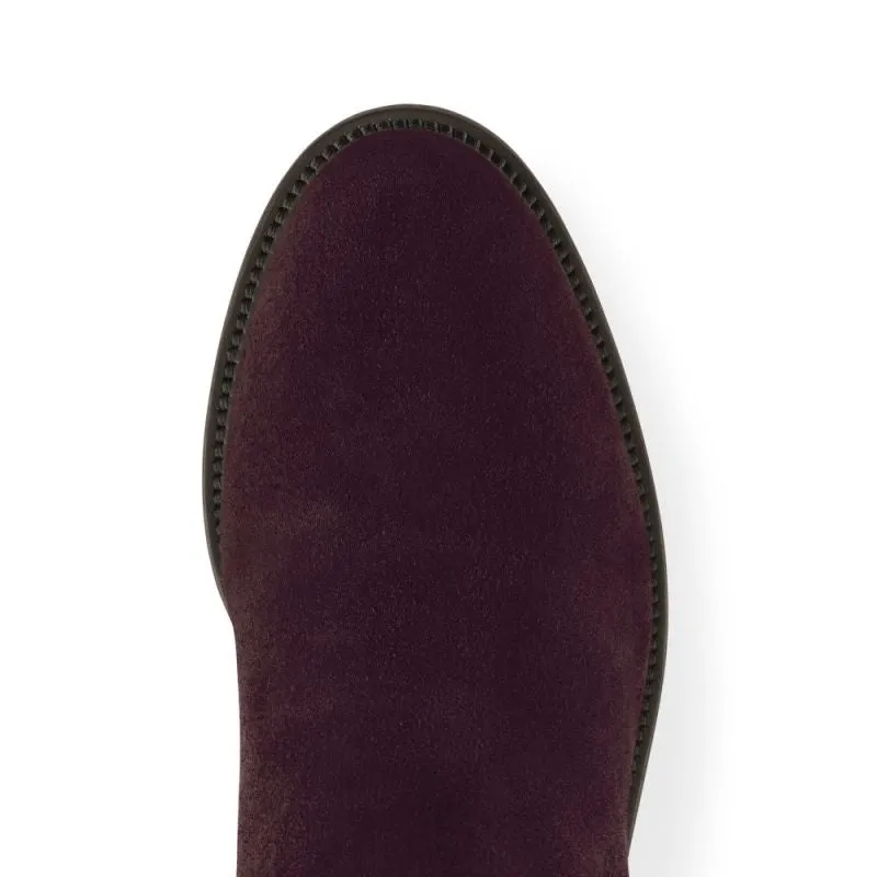 Fairfax & Favor Heeled Regina Ladies Suede Boot - Plum