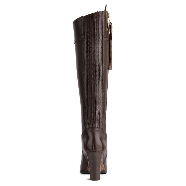 Fairfax & Favor Regina High Heeled Ladies Leather Boot - Mahogany