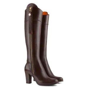 Fairfax & Favor Regina High Heeled Ladies Leather Boot - Mahogany