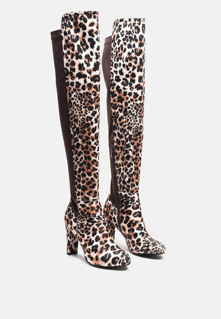 Fauna Knee High Block Heeled Boots