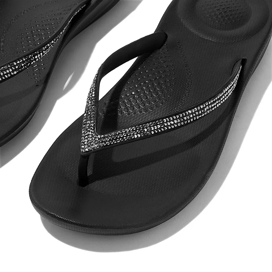 FitFlops iQushion Black Sparkle Sandals