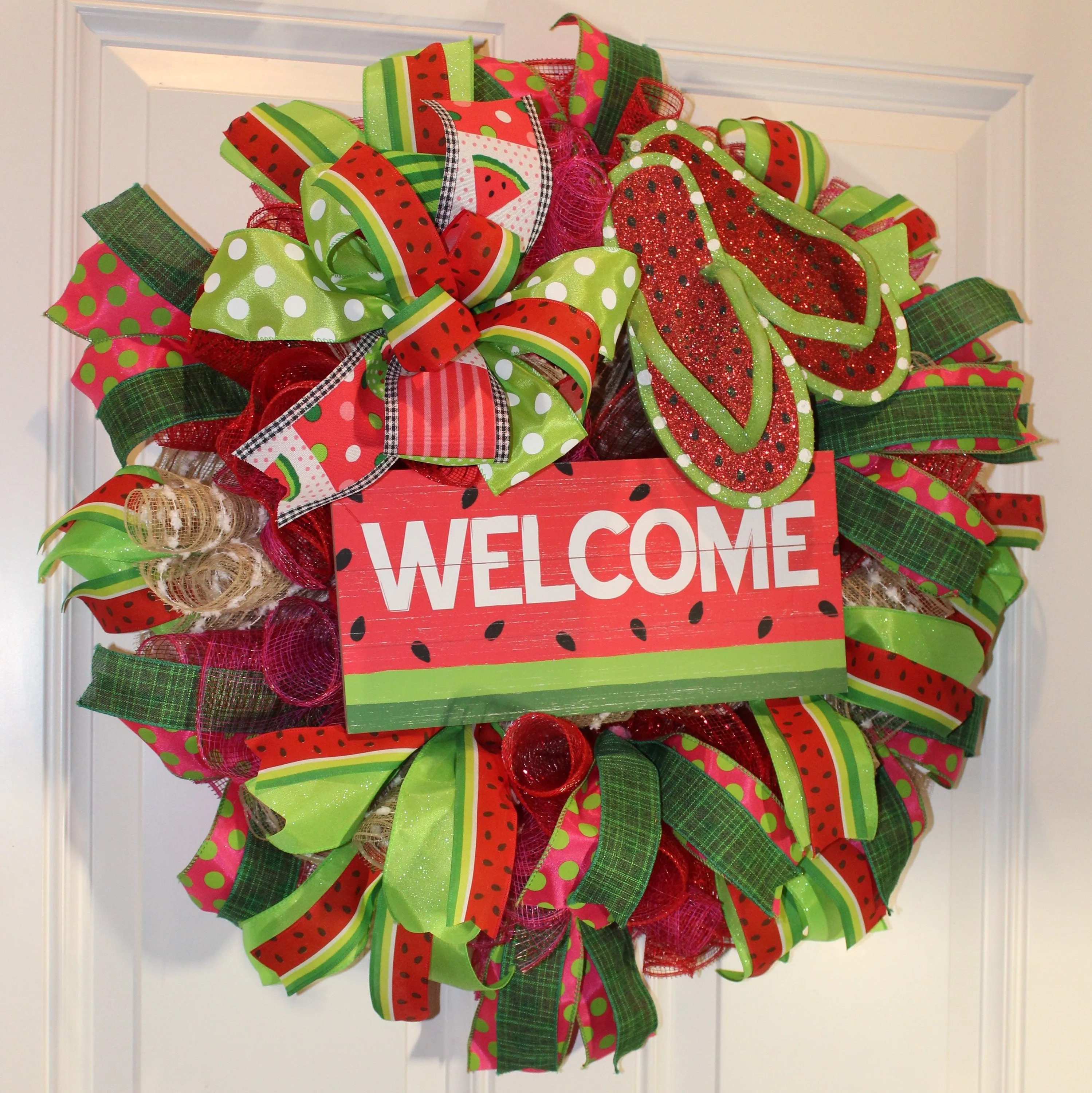 Flip Flop Summer Watermelon Wreath