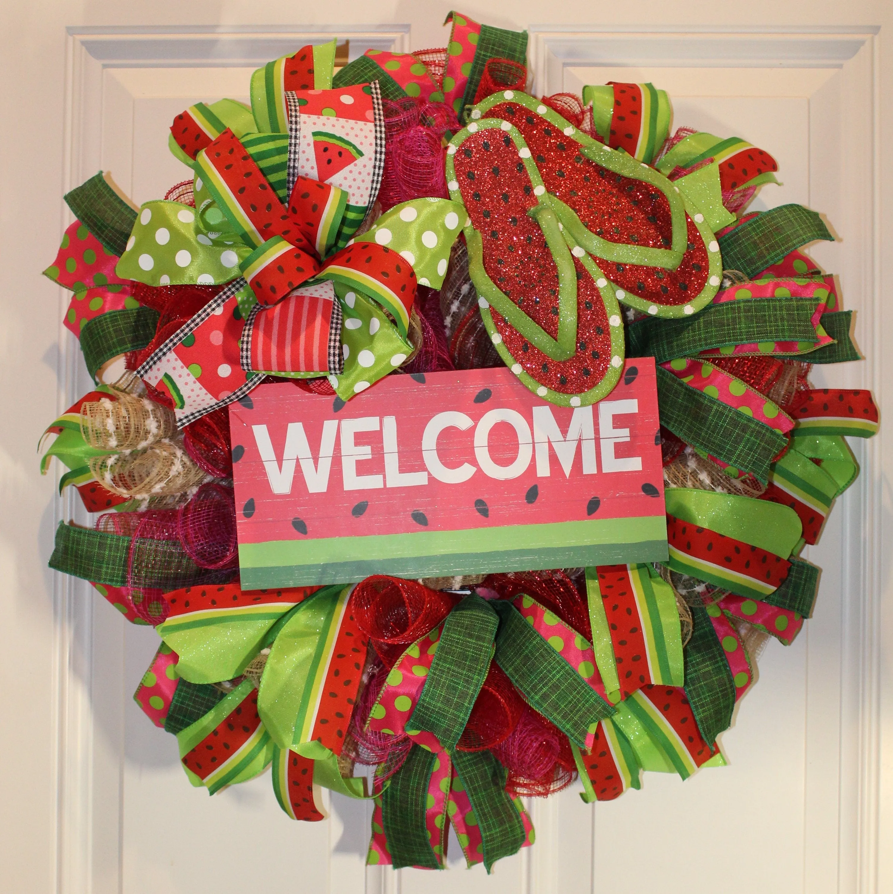 Flip Flop Summer Watermelon Wreath