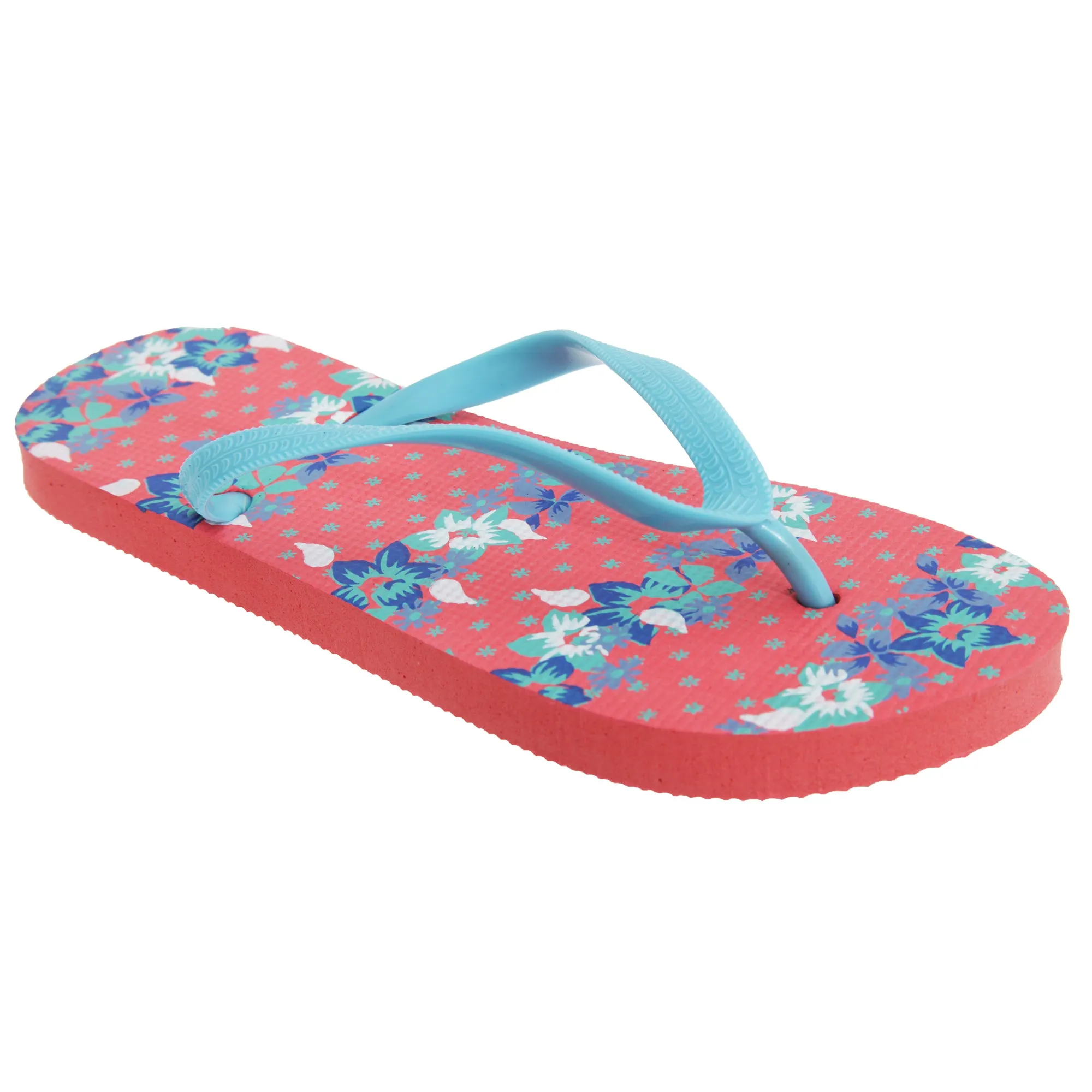 FLOSO Womens/Ladies Floral Patterned Toe Post Flip Flops