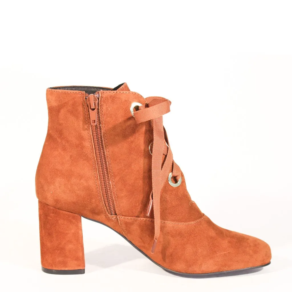 Flynn Suede Lace-Up Booties