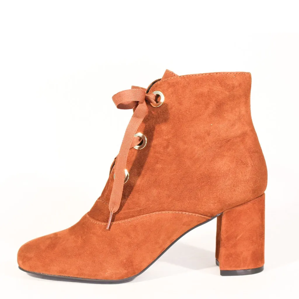 Flynn Suede Lace-Up Booties