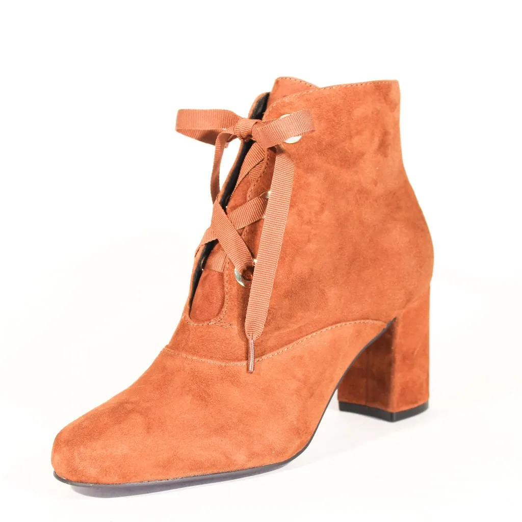 Flynn Suede Lace-Up Booties