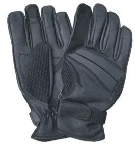 Full Finger Leather Driving Gloves with Gel Palm