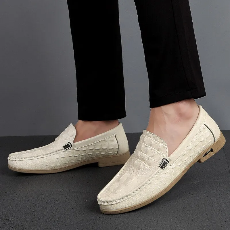 Genuine Leather Men Casual Shoes Luxury Brand  Mens Loafers Moccasins Breathable Slip on Driving Shoes Zapatillas Hombre