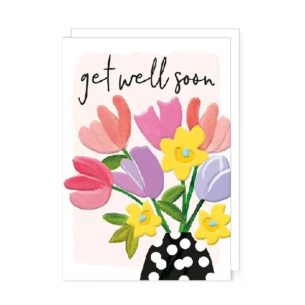 Get Well Soon Flowers Card